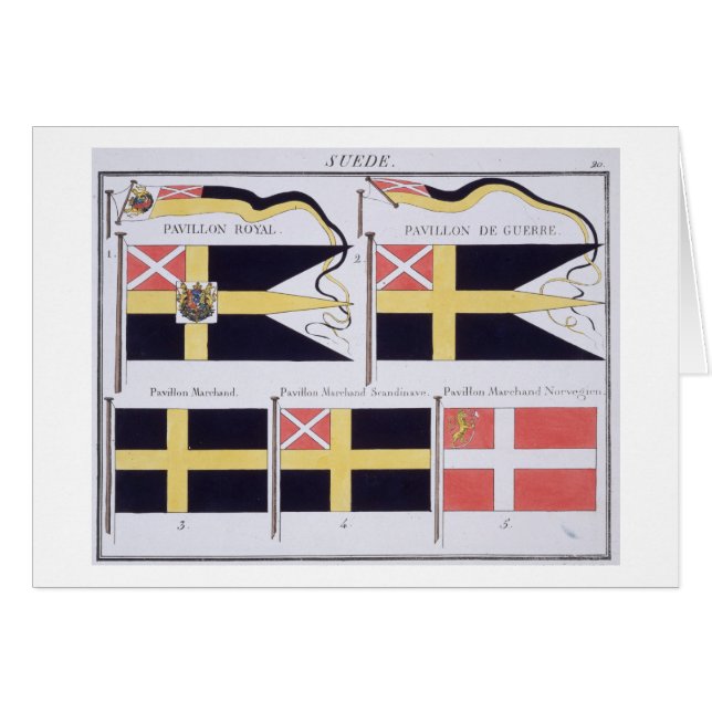 Escandinavo señala por medio de una bandera, de un (Anverso (Horizontal))