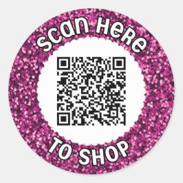 Escanear código QR Pegatina de redondeo clásico