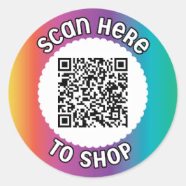 Escanear código QR Pegatina de redondeo clásico