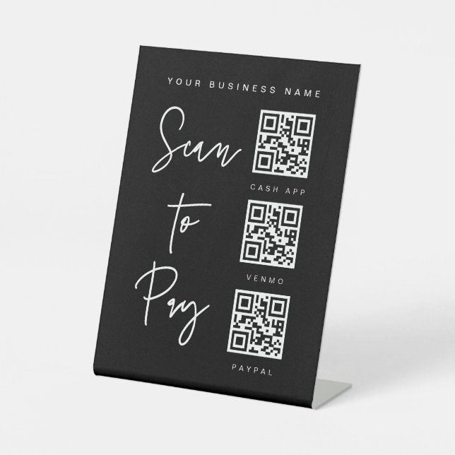 Escanear código QR Señal mínima Bar Valet Boda (Anverso)