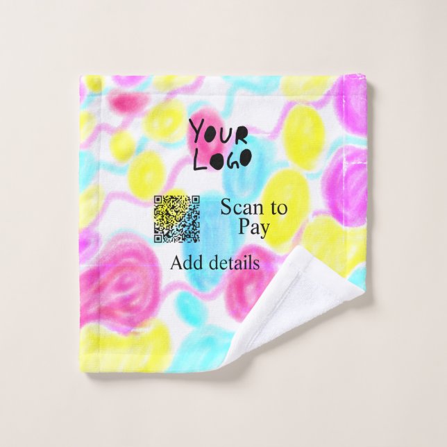 Escanear para pagar añadir el logotipo del negocio (Toallita)