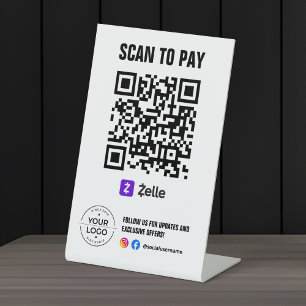 Escanear para Pagar Código QR Señal Zelle