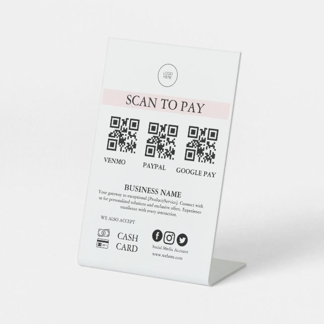Escanear para pagar señal Código QR Pago Señal par (Anverso)