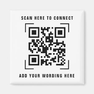 Escaneo de código QR   Imán promocional de logotip