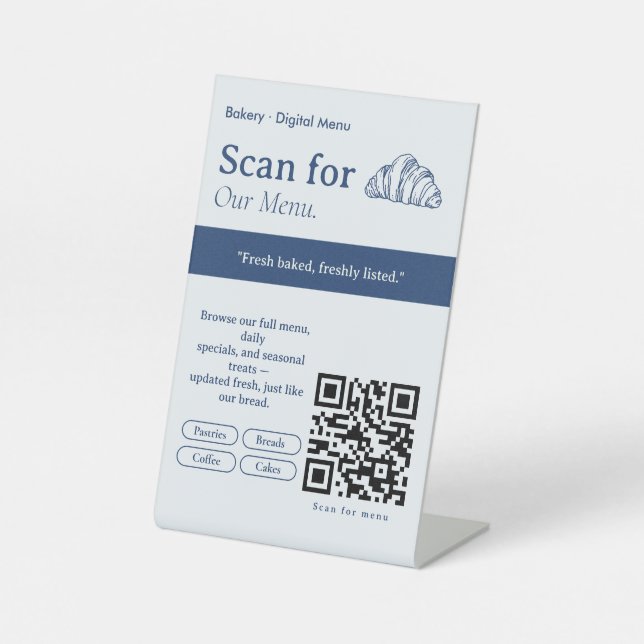 Escaneo Mínimo para Señal de Código QR del Menú |  (Anverso)