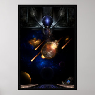 Escapada de arte fractal asteroide apocalipsis