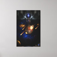 Escapada de arte fractal asteroide apocalipsis
