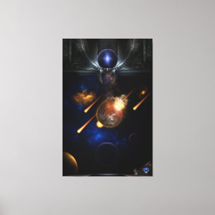 Escapada de arte fractal asteroide apocalipsis