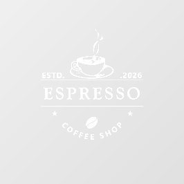 Escaparate calcomanía estática transparente o café