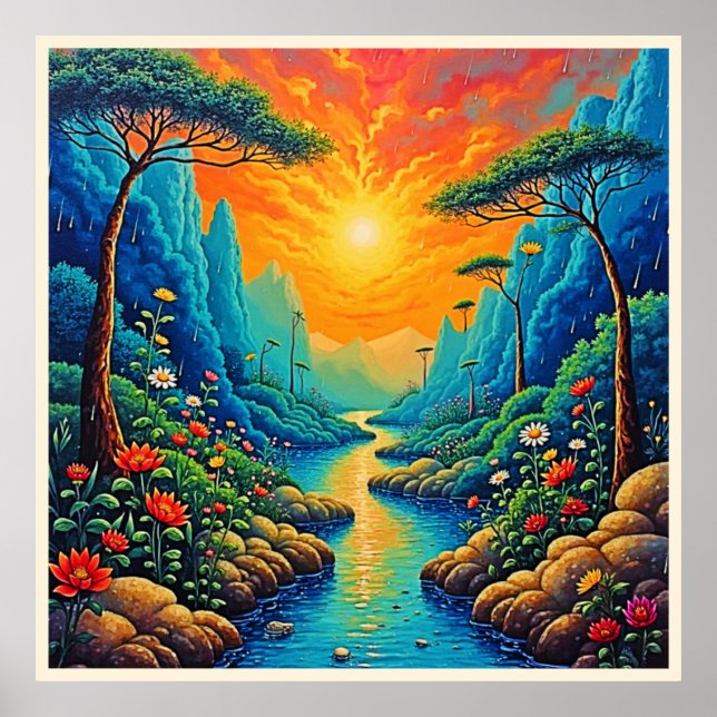 Escape al diseño de arte natural (Frente)