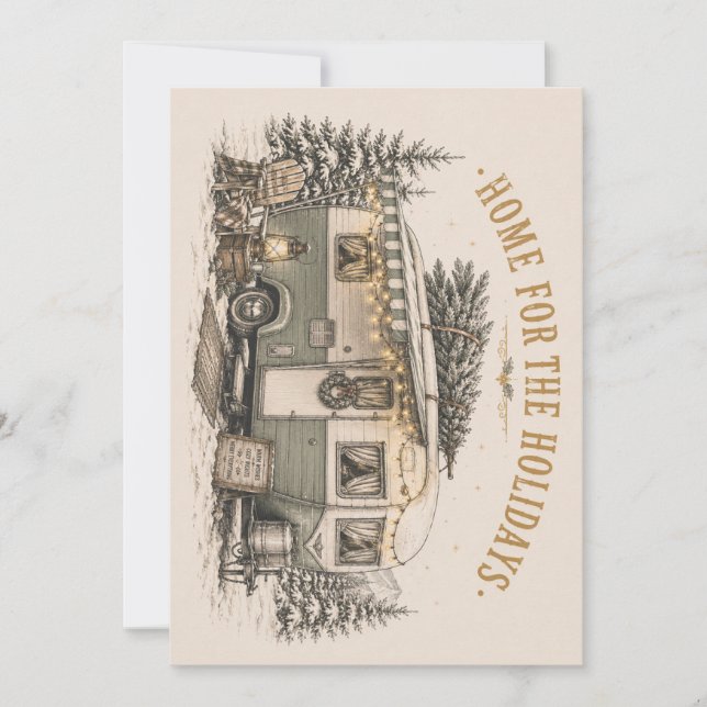 Escape de Camper de Navidad Boho Americana (Anverso)
