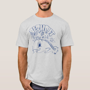 Escape de la camiseta de la tinta de la marina de