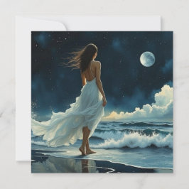 Escape en la costa bajo la Luna | Blanco