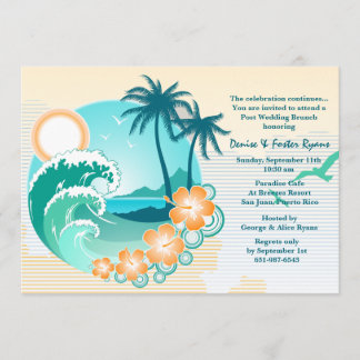 Escape tropical después de la invitación de brunch