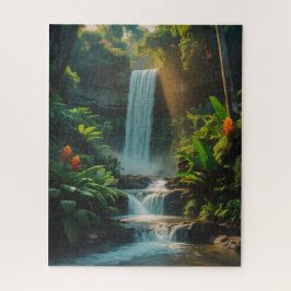 Escape tropical - Rompecabezas de cascada en la se