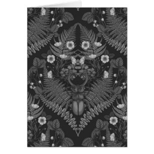 Escarabajos y helechos de estribor, en blanco y ne