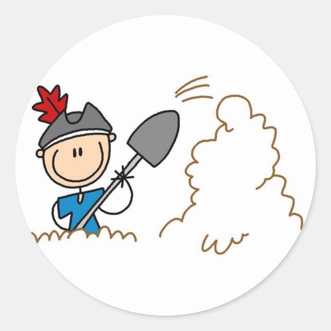 Escarbar pirata para Pegatina del tesoro (Anverso)