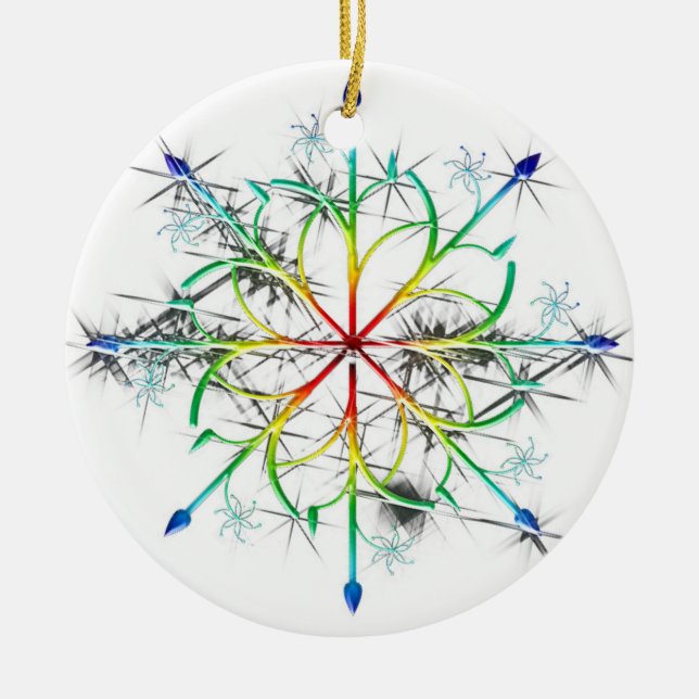 Escarcha arco iris 2 Ornamento (Frente)