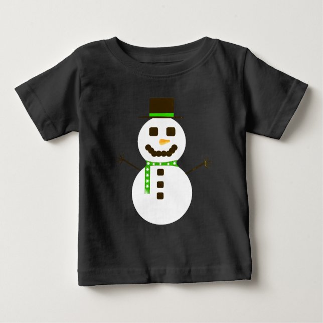 Escarcha camiseta del bebé hombre de nieve (Anverso)