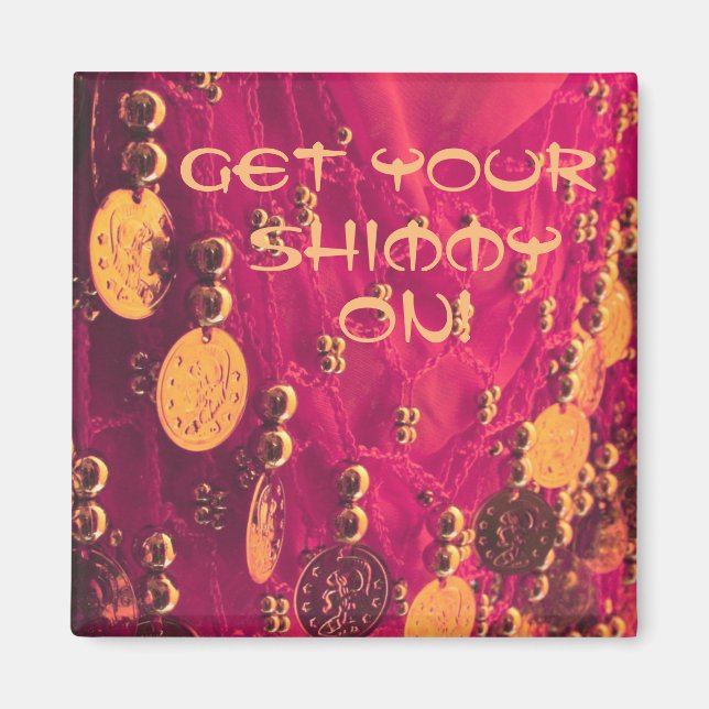 Escarcha de cadera de baile Belly con imán de mone (Frente)