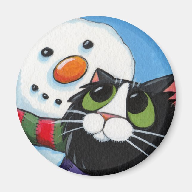 Escarcha y sox: imán de gato y de nieve (Frente)