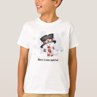 Escarchado la camiseta del niño del muñeco de