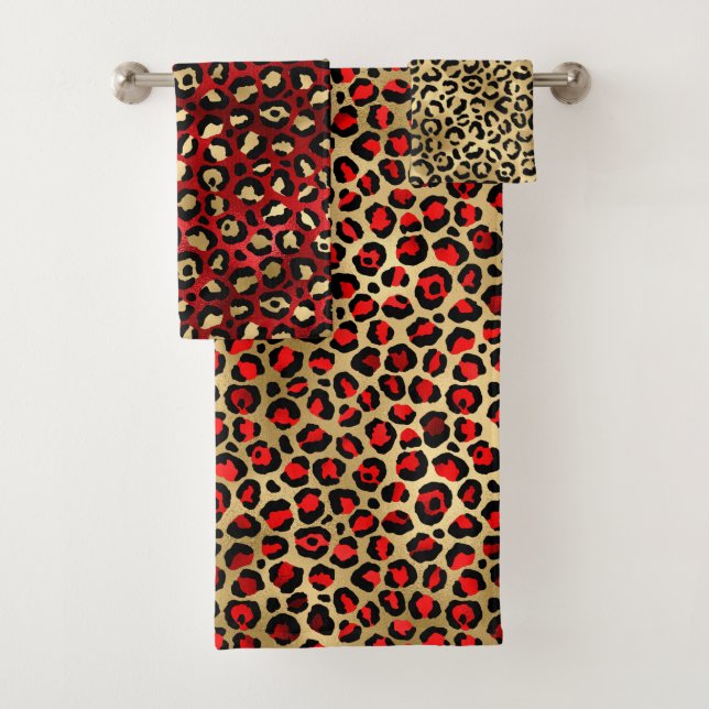 Escarlata Rojo y manchas de leopardo de papel de a (In situ)
