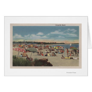 Escena apretada de la playa