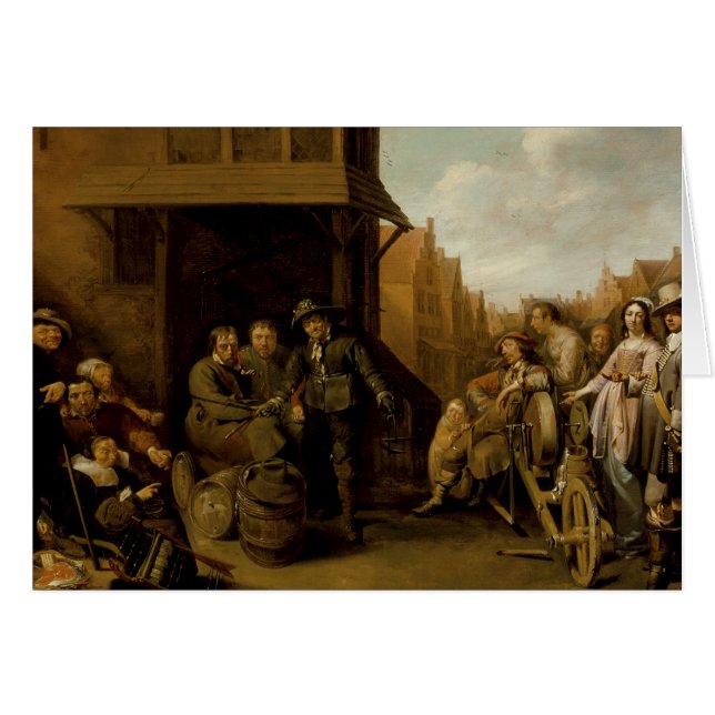 Escena callejera con Knife Grinder por Jacob Duck (Anverso (Horizontal))