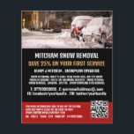 Escena callejera, publicidad de la empresa de elim<br><div class="desc">Escena callejera,  Volante publicitario de la empresa de eliminación de nieve por la tienda de tarjetas de visita.</div>