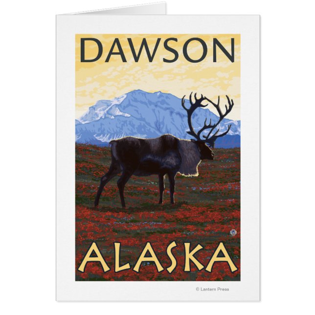 Escena Caribou - Dawson, Alaska (Frente)