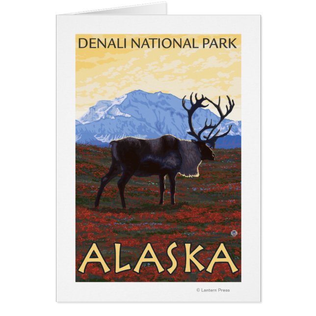 Escena Caribou - Parque Nacional Denali, Alaska (Frente)