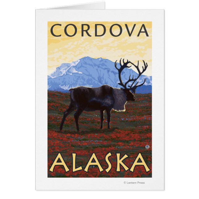 Escena caribú - Córdova, Alaska (Frente)