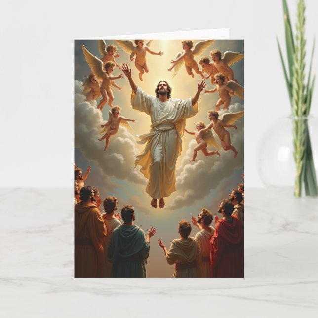 Escena Celestial de Ascensión Tarjeta (Anverso)