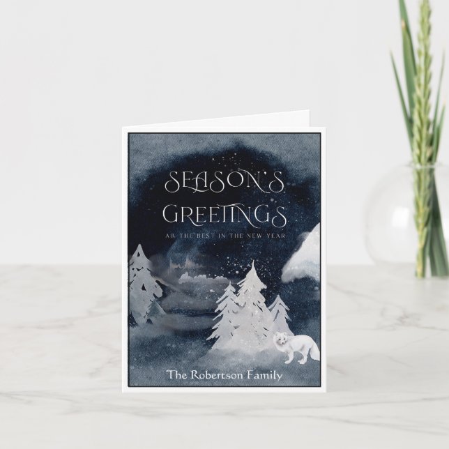 Escena clásica oscura de invierno con Navidad de z (Anverso)