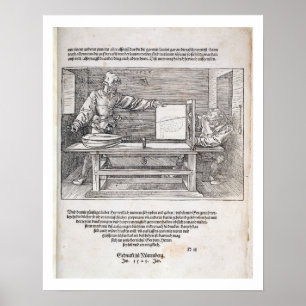 Escena curso de Durer del "en el arte del dibujo",