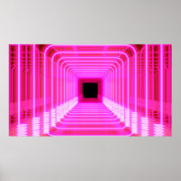 Escena de arte pop de ciencia ficción rosa moderno