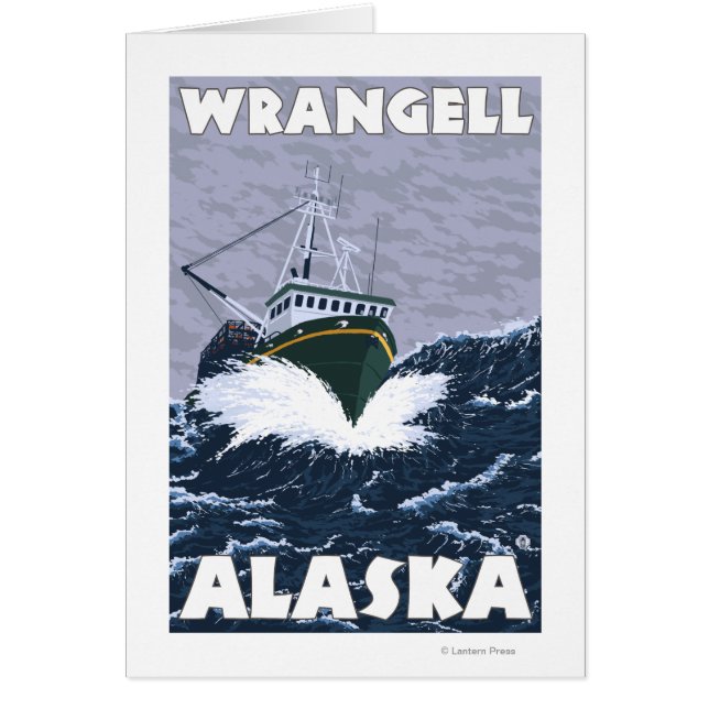 Escena de barcos pesqueros - Wrangell, Alaska (Frente)