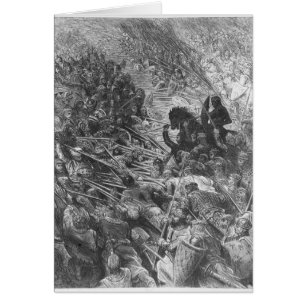 Escena de batalla, ilustracion de 'Orlando Furioso