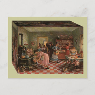 Escena de cocina de época ~ Invitación a reunión f