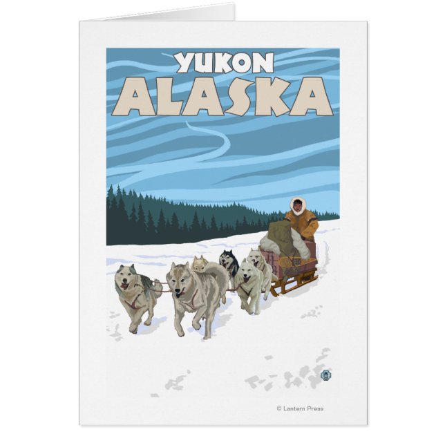 Escena de duelo de perro - Yukón, Alaska (Frente)