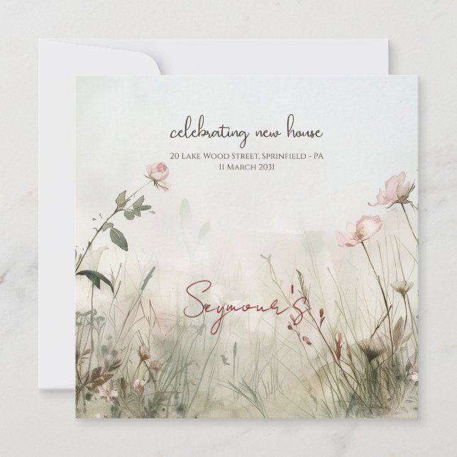 Escena de ensueño de las flores de primavera (Anverso)