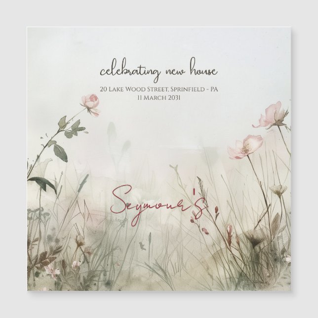 Escena de ensueño de las flores de primavera (Anverso)