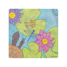 Escena de estanques - Arte Metalizado