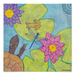 Escena de estanques - Impresión fotográfica