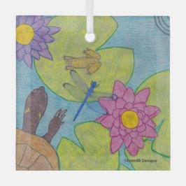 Escena de estanques - Ornamento de vidrio