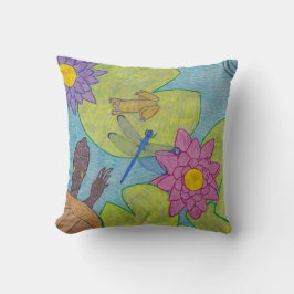 Escena de estanques (sencilla) - almohada