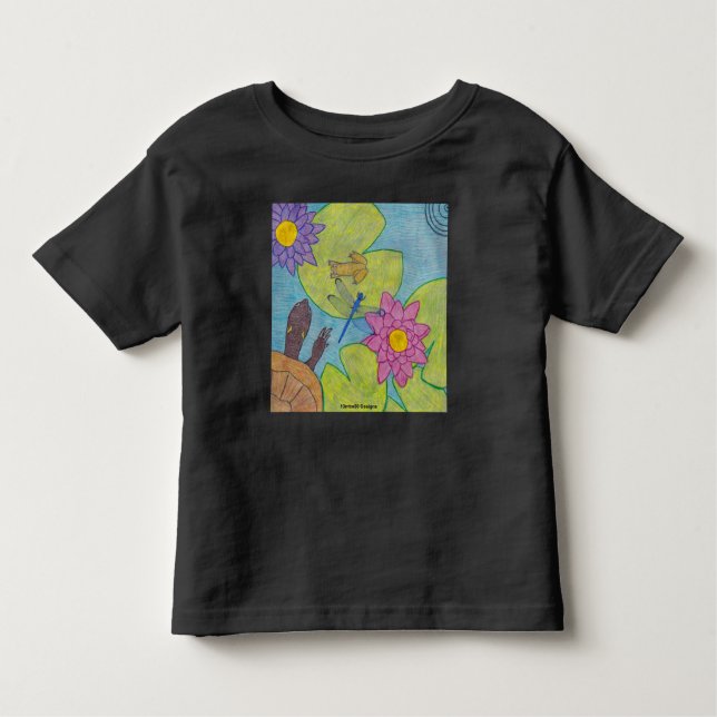 Escena de estanques (vívida) - Camiseta pequeña (Anverso)