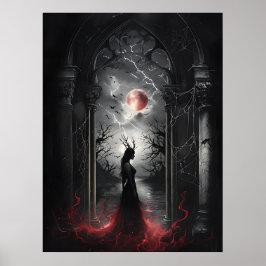 Escena de fantasía gótica - Arte de silueta de lun