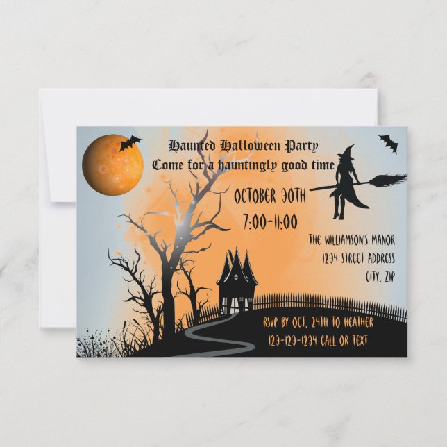 Escena de Haunted - Invitación de la fiesta de Hal (Anverso)